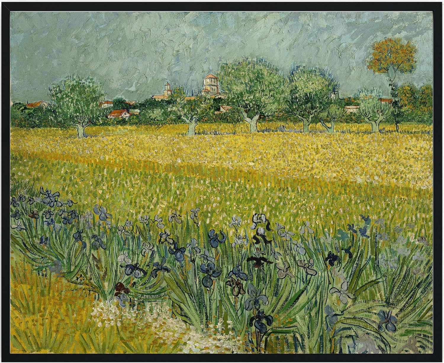 アルル近郊の花畑　絵画　インテリア　アート　美術　ゴッホ Amazon.co.jp: フィンセント・ファン・ゴッホのポスター《アルル