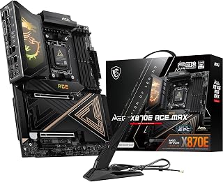 MSI MEG X870E ACE MAX ATX Motherboard: Ryzen 9000/8000/7000 AM5, 110A VRM, DDR5 8400+MT/s, PCIe 5.0, Wi-Fi 7, 10G LAN