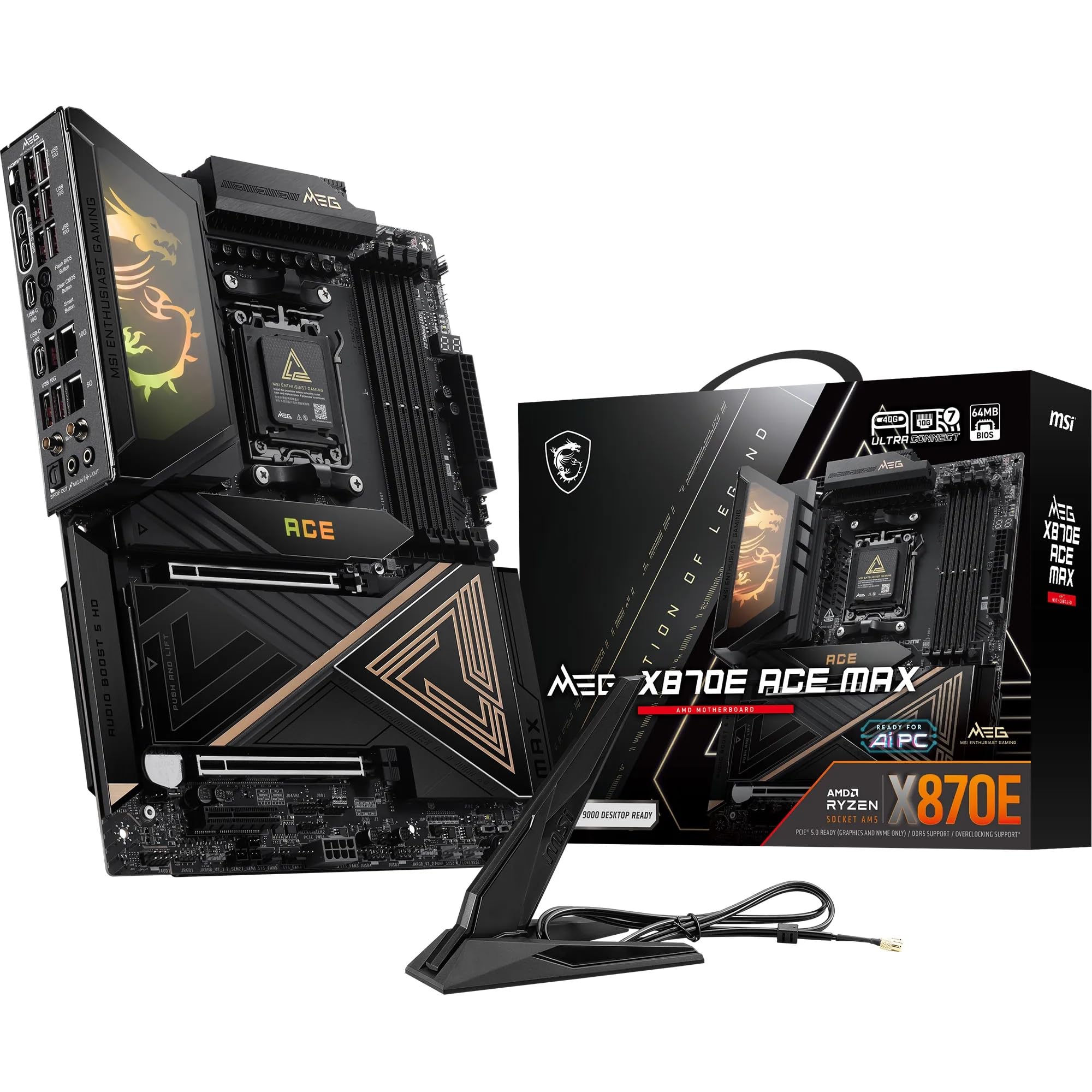 MSI MEG X870E ACE MAX Motherboard, ATX - Supports AMD Ryzen 9000