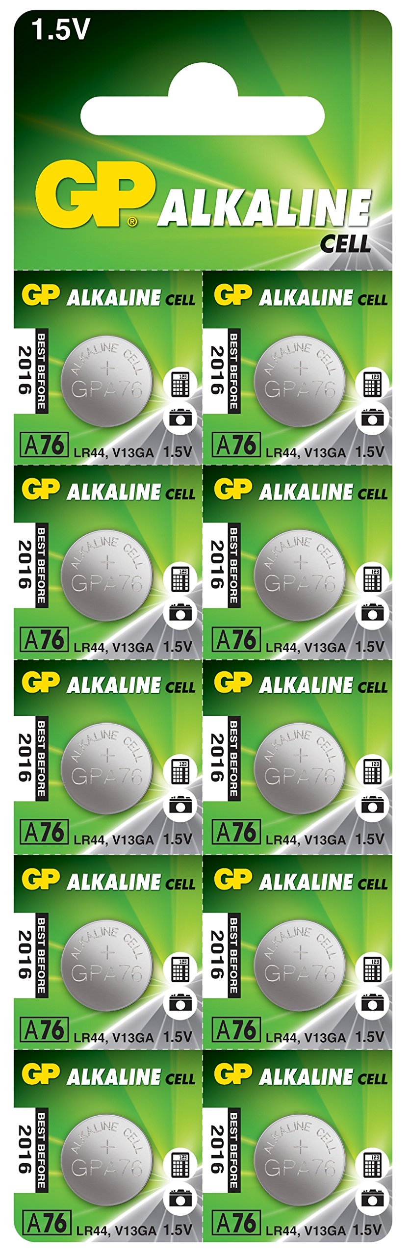 GP Ultra 10 x LR44 Alkaline Cell Batteries