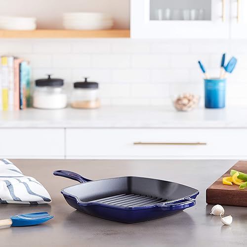 Miniatura 21 de Le Creuset Sartén cuadrada Signature de hierro fundido esmaltado, 10.25 pulgadas, Marsella Marseille