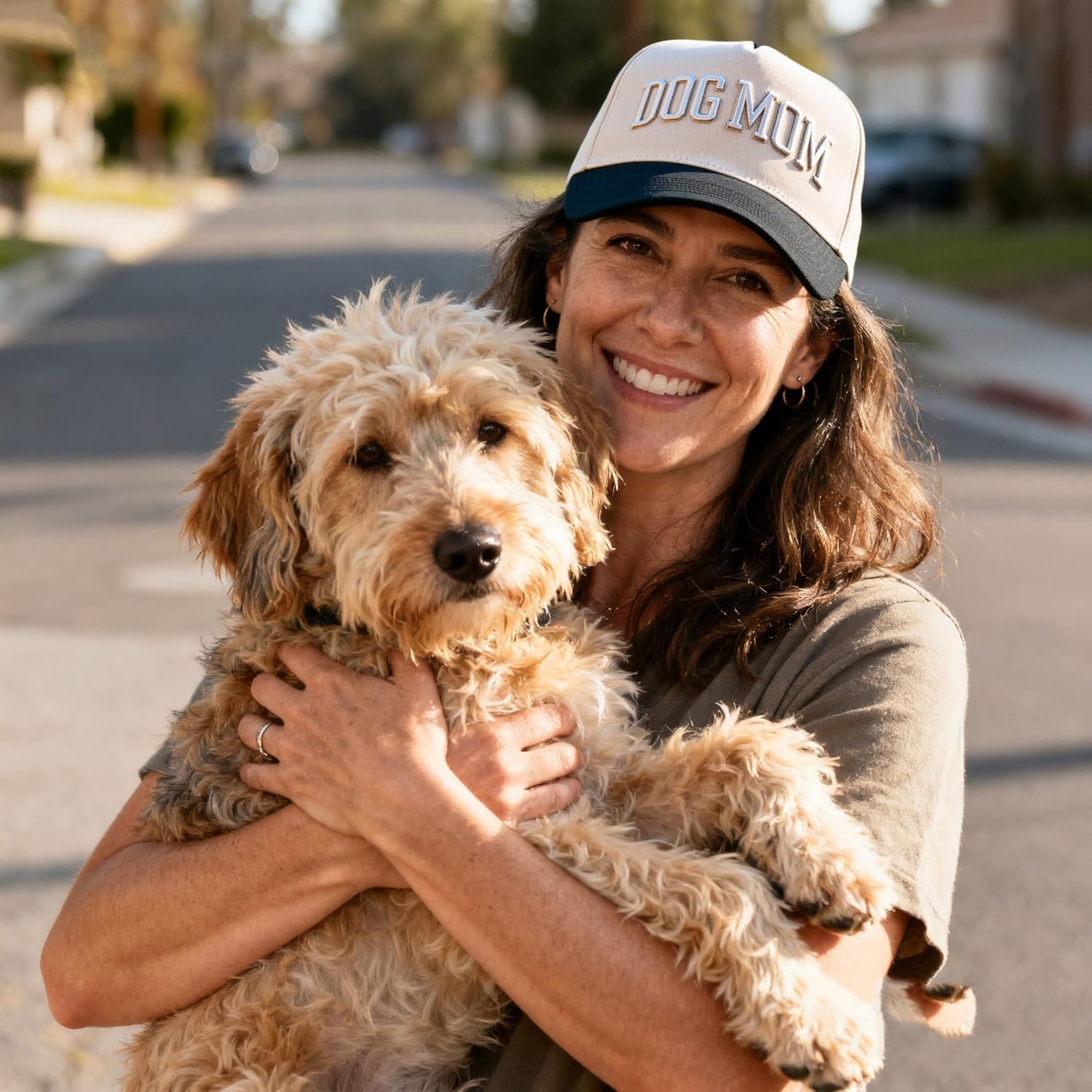 Dog Mom Hat- 3D Embroidered Puppy Mama Hat Adjustable Cotton Baseball Caps for Dog Lovers - Image 5