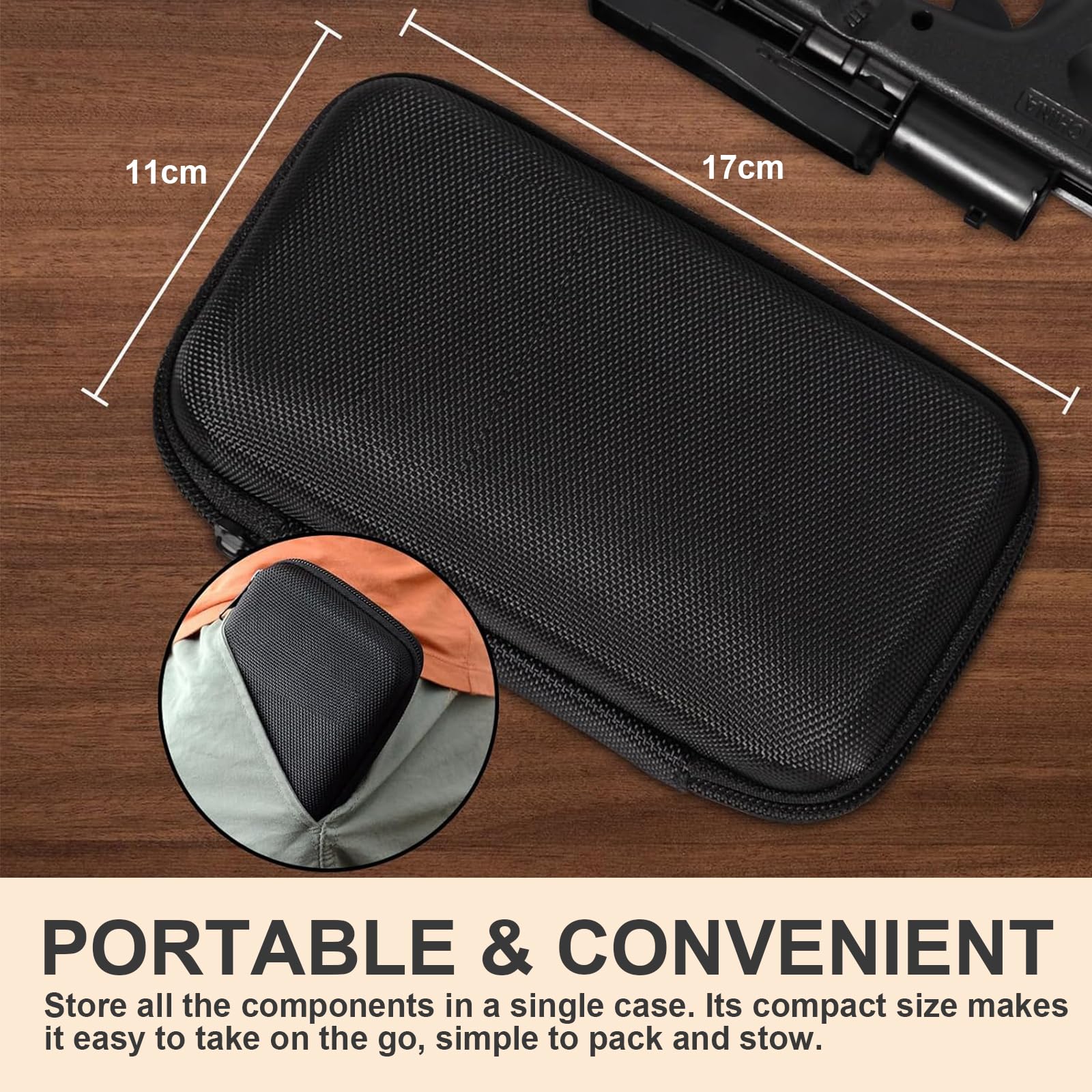 Kit Pulizia Armi Universale 16 Pezzi, Per Calibri .22 .357 .38 9mm .40 .45, Con Spazzole in Bronzo Fosforoso & Adattatori Ottone, Set di Pulizia per Pistole