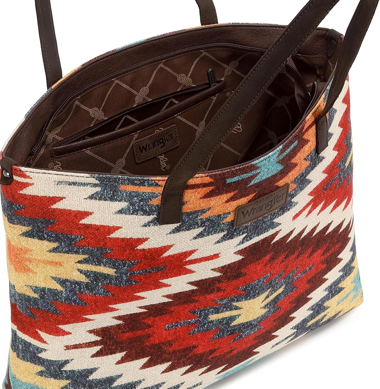 Montana West Wrangler Tote Bag for Women Canvas Shoulder Handbag Aztec Purse - Image 5