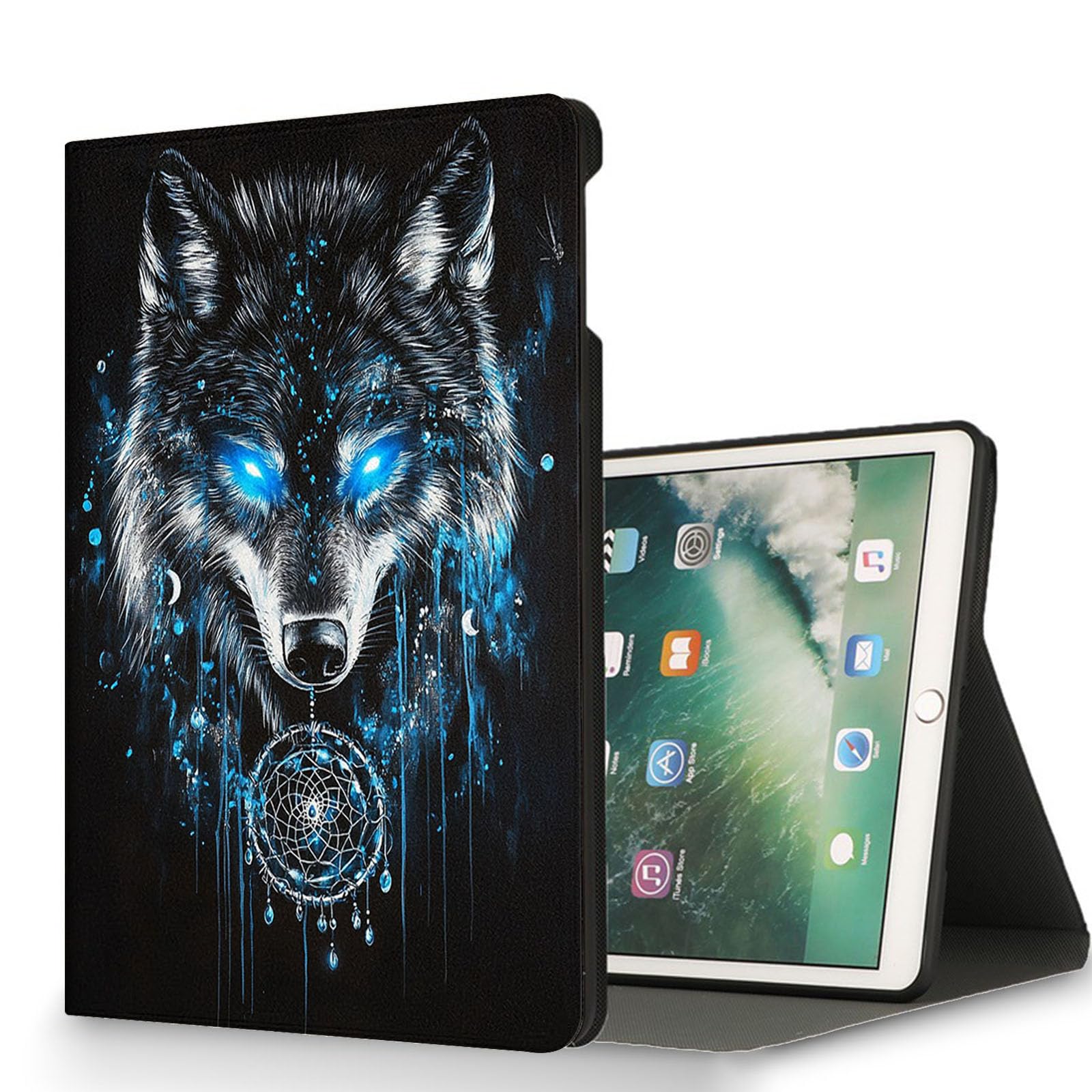 RUUHLJLET Case for iPad 9th/8th/7th Generation (2021/2020/2019) 10.2 Inch iPad Cover,Automatic Wake/Sleep,Adjustable Stand Protective Cover for Apple