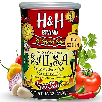 30 Second Salsa Seasoning Mix Thermal | 16oz. Can Makes 26 Batches of Salsa