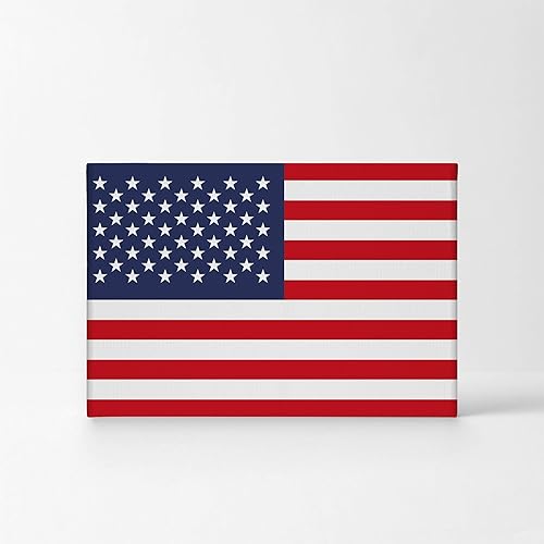 Miniatura 2 de Smile Art Design Lienzo impreso con la bandera de Estados Unidos, arte de pared con bandera de Estados Unidos, decoración del hogar, sala de estar,