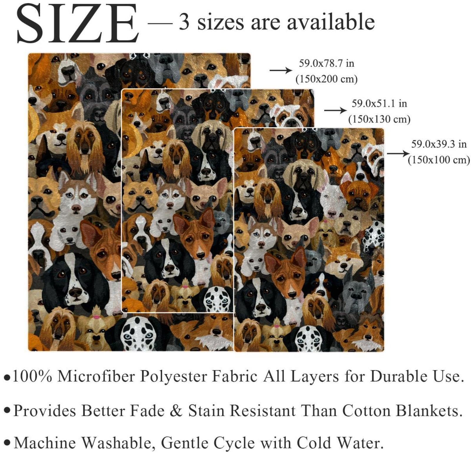 Couverture Polaire Chien Chiot Couverture Microfibre Chaude Et Douce Jeté De Canapé Couverture 150×200cm