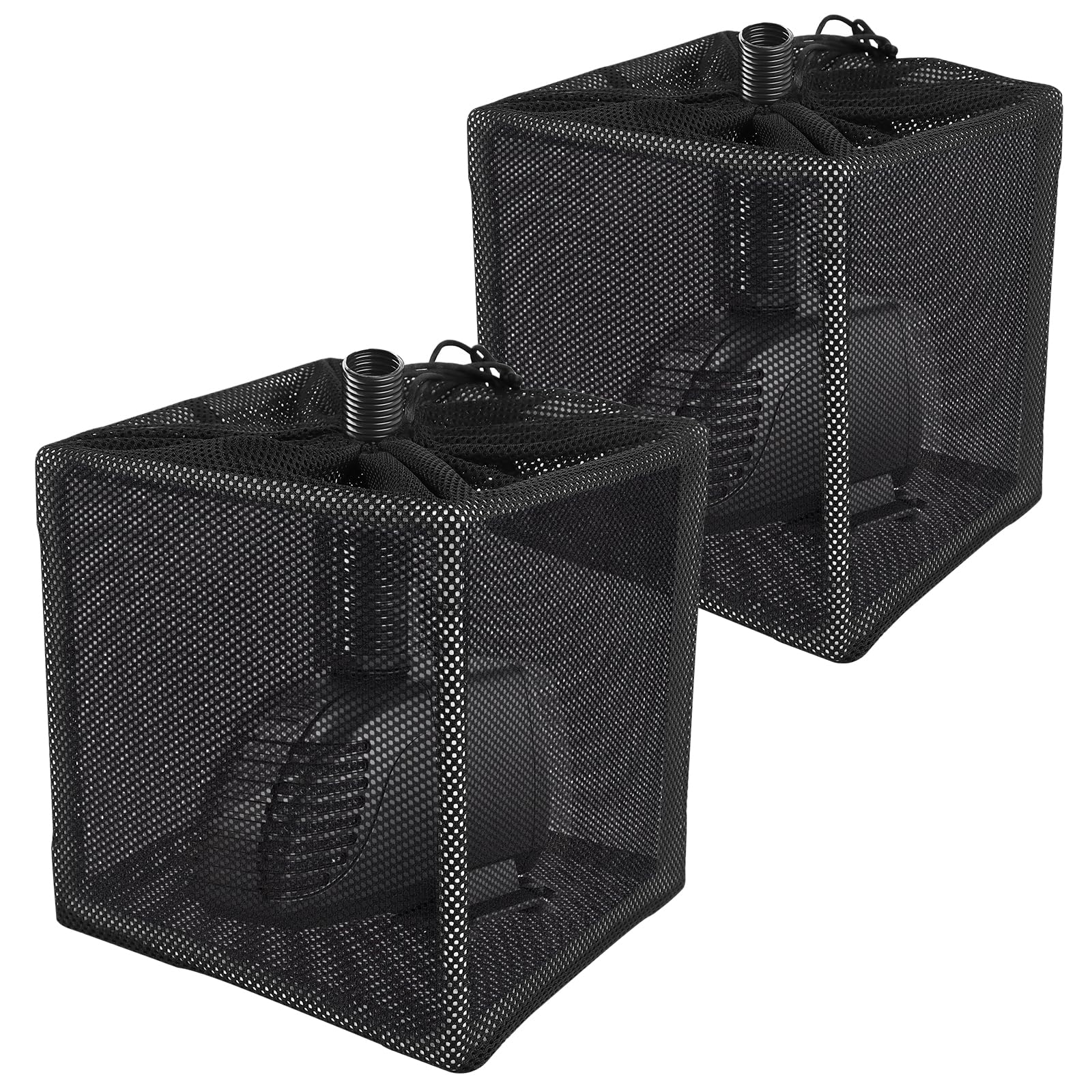 2 PCS Pond Pump Filter Bag, 10 Inch Pond Filter Box with Drawstring, Anti-Clogging Pump Barrier Bag Pump Mesh Bag for Outdoor Water Ponds Filters Pond Biological Filters