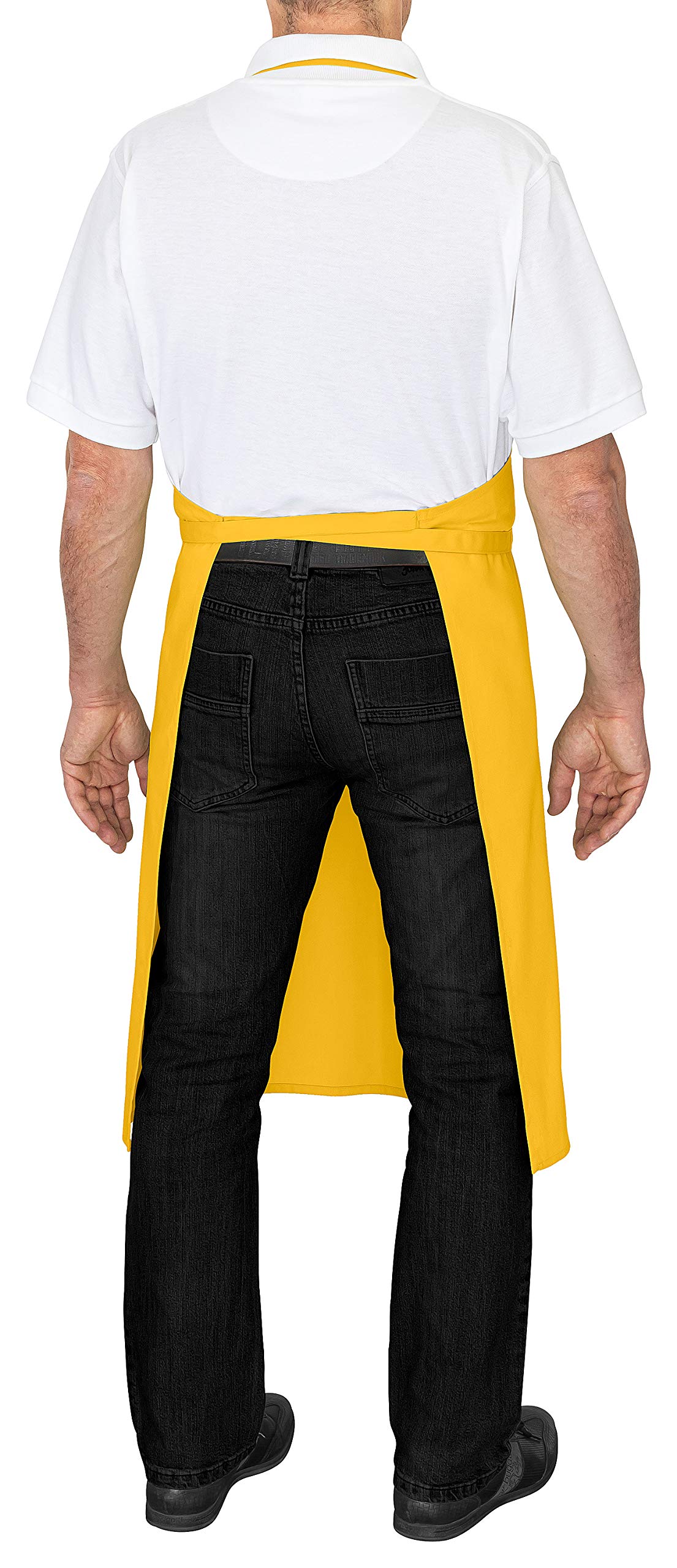 DESERMO Delantal de cocina de alta calidad, 100 x 80 cm (largo x ancho), ajustable para hombre y mujer, delantal de cocina de mezcla de algodón, delantal con gran selección de colores