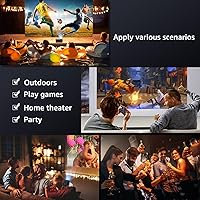 Vista 7 de 5G WiFi Bluetooth Native 1080P Projector[Projector Screen and Carrying Bag Included], CEBORY 15000LM Full HD Movie Projector,300" Display 4k Home