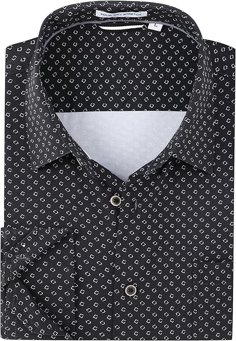 Alex Vando Mens Printed Dress Shirts Long Sleeve Regular Fit Button Down Shirt
