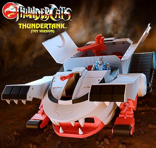 Vista 9 de Super7 ULTIMATES! Thundercats Thundertank y Panthro (Versión de juguete) - Figura de acción de Thundercats de 27" con accesorios - Coleccionables