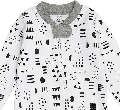 Miniatura 5 de HonestBaby Baby Sleep N' Play - Pijama de algodón orgánico con cremallera frontal y pies