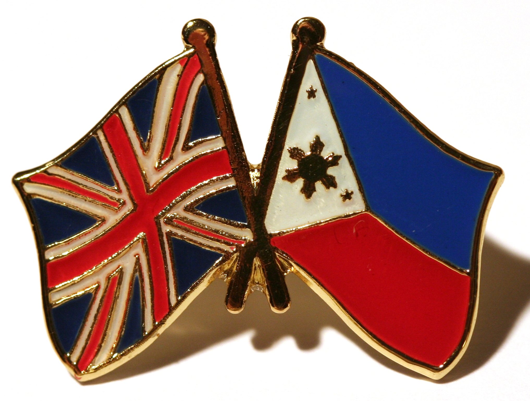 UK & Philippines Friendship Flag Pin Badge