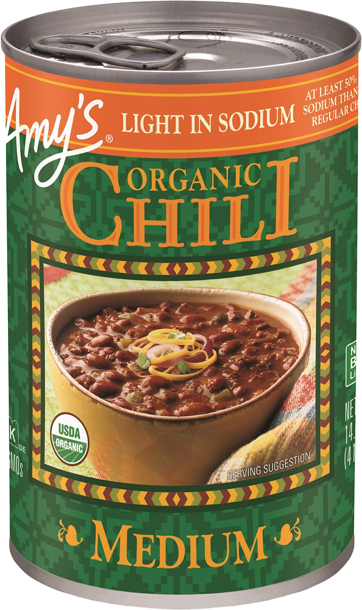 Organic Low Sodium Medium Chili, 14.7 OZ