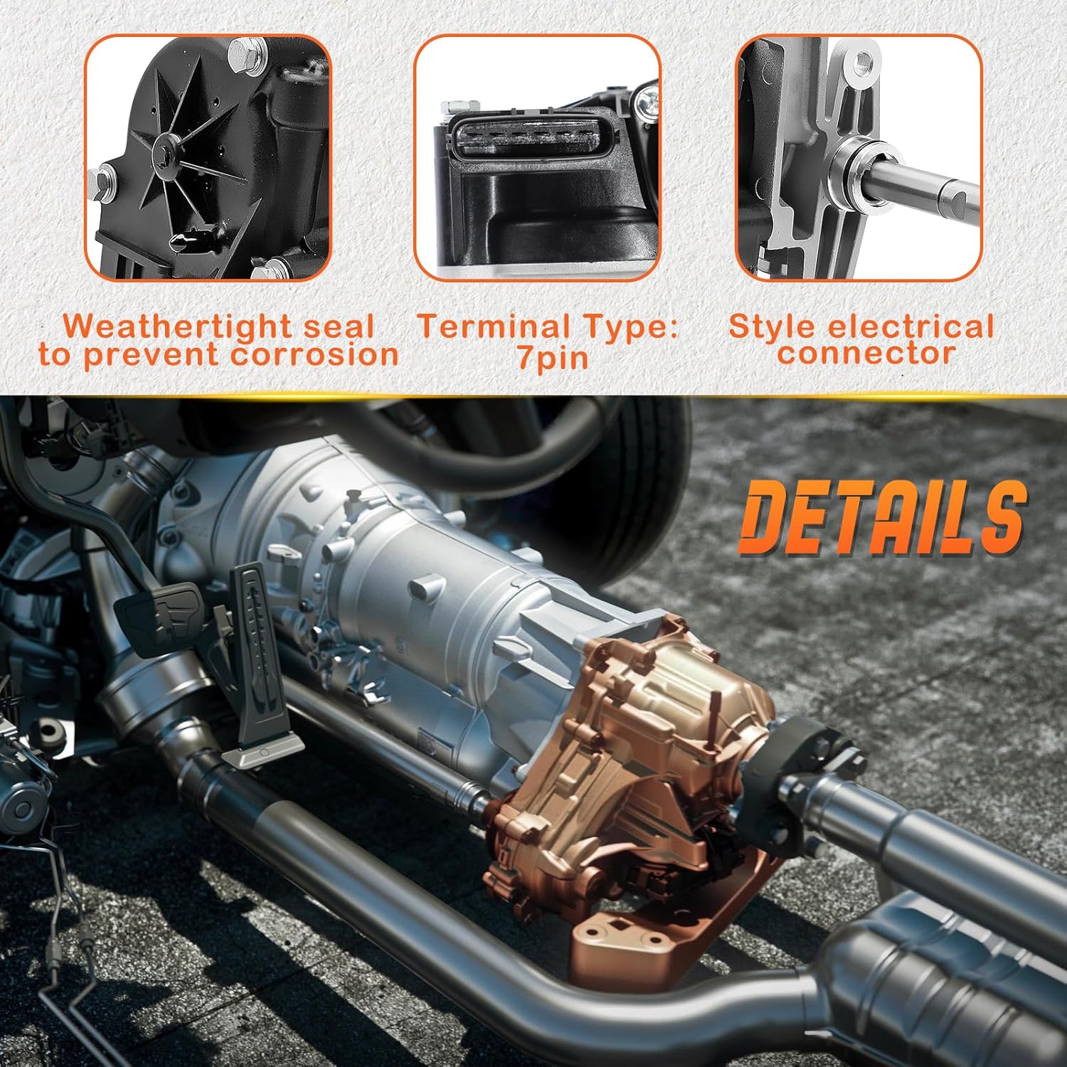 3641034015 Transfer Case Motor Compatible with Toyota Tacoma 2005-2015, Tundra 2002-2006, 4Runner 2011-2019, 4WD 4-Wheel Drive 4x4 Transfer Case Shift Actuator Motor Transmission Actuator Assembly