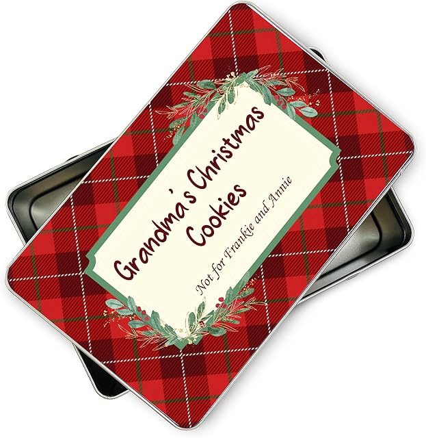 allaboutthebump Personalised Tartan Cookie Tin