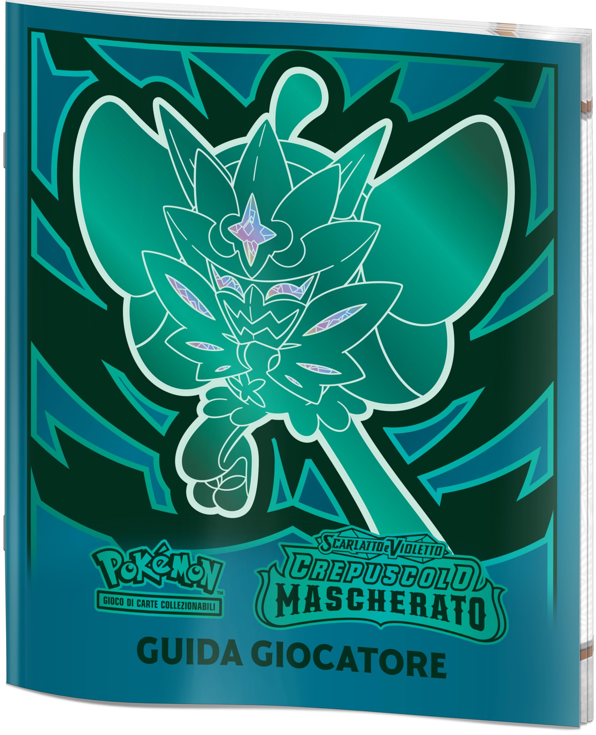 Set Allenatore Fuoriclasse dell’espans. Scarlatto e Violetto - Crepuscolo Mascherato del GCC Pokémon (1 carta promoz. di Ogerpon Maschera Turchese, 9 buste di espans. e accessori premium), italiano