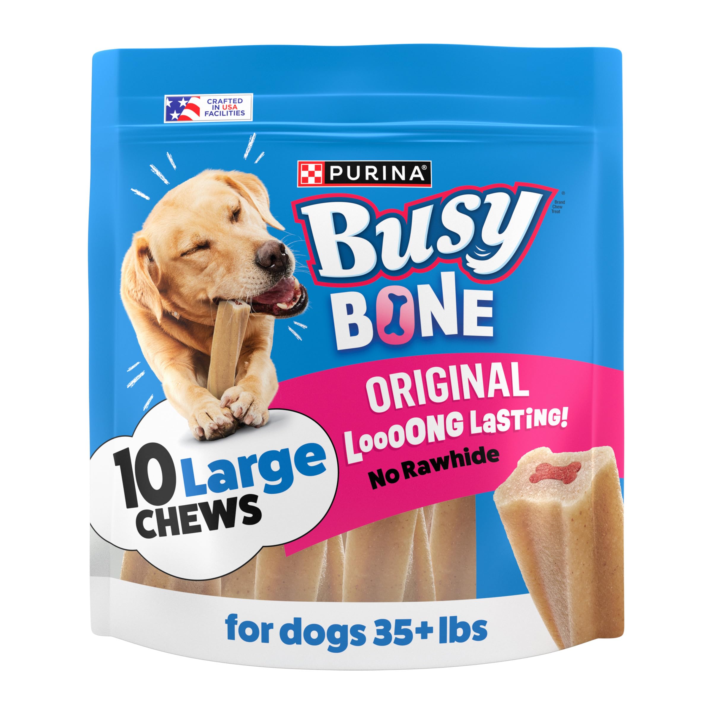 Bone Adult Dog Chew Bone Treats, Original - 10 ct. Pouch