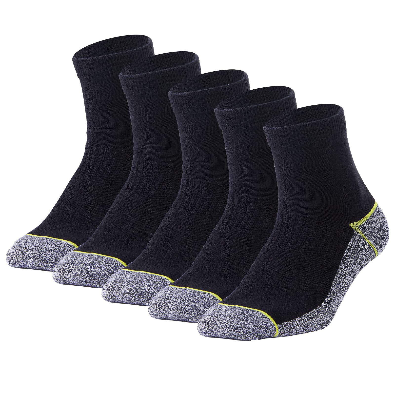 Kodal Copper Infused Quarter Socks Improve Foot Health Odor Control with Moisture Wicking Durable Comfortable Fit (5 Pairs)