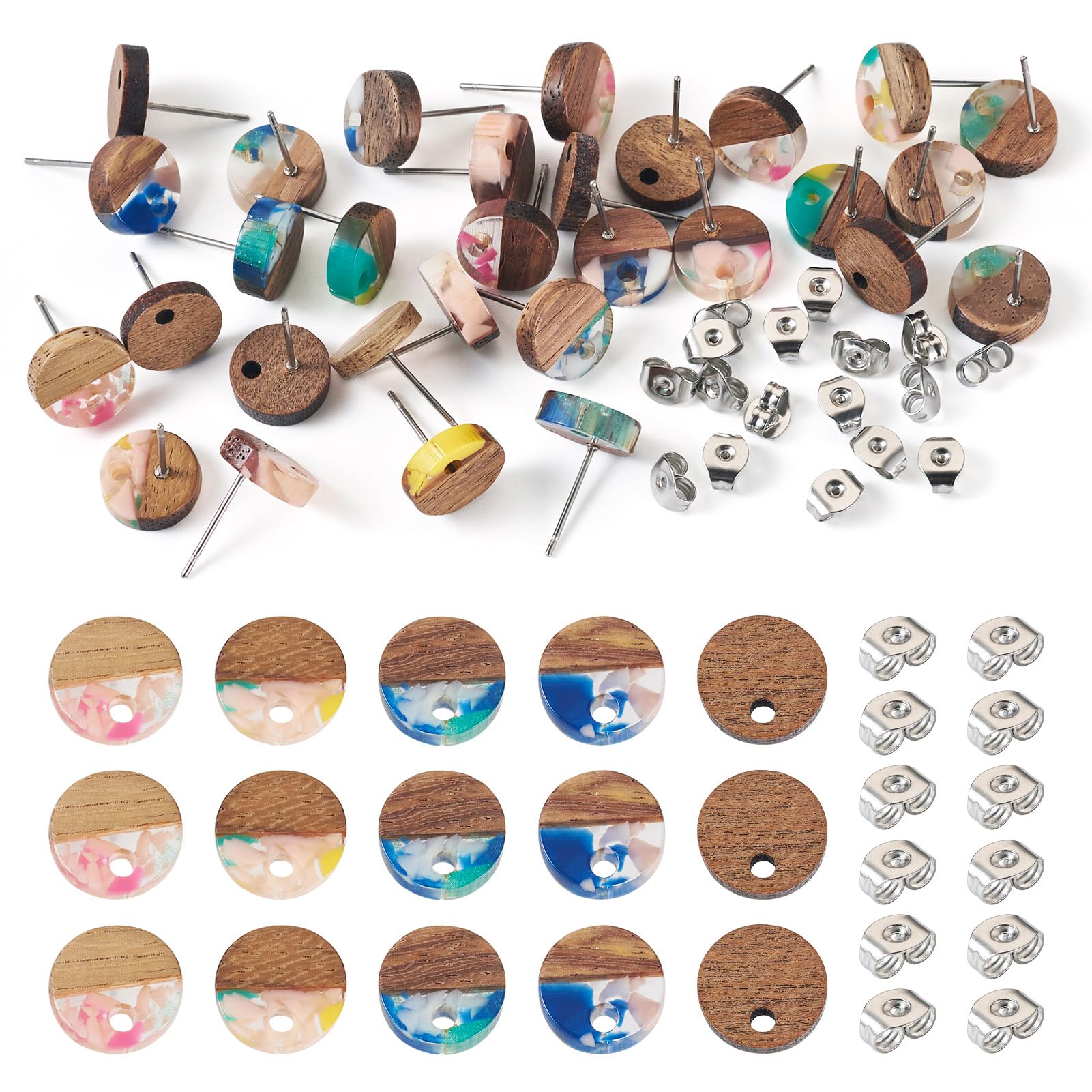 Boucles d'oreilles bohèmes en bois et résine Pandahall pour sublimer vos tenues d'été au quotidien