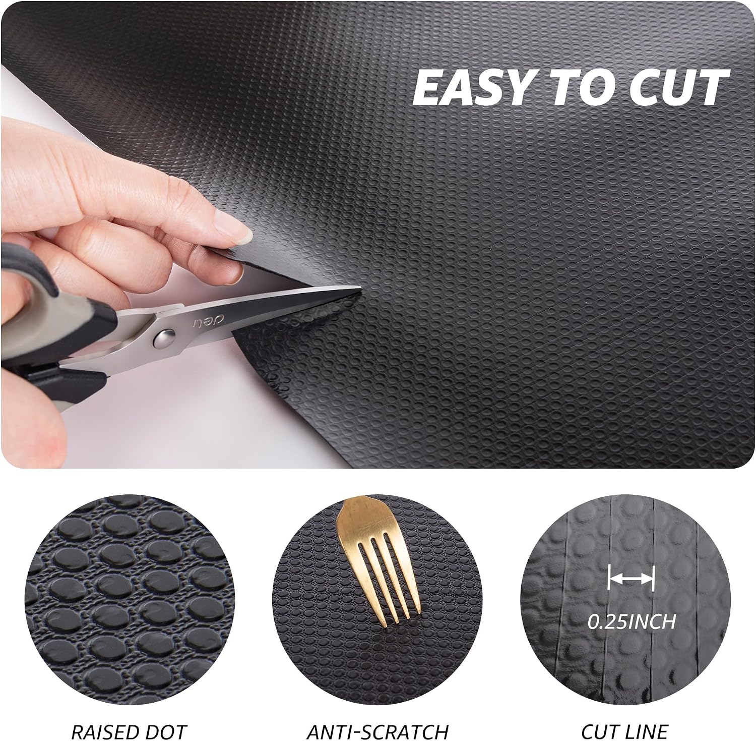 Wire Shelf Liner Black: Multiple Width Shelf Liner for Wire Shelves