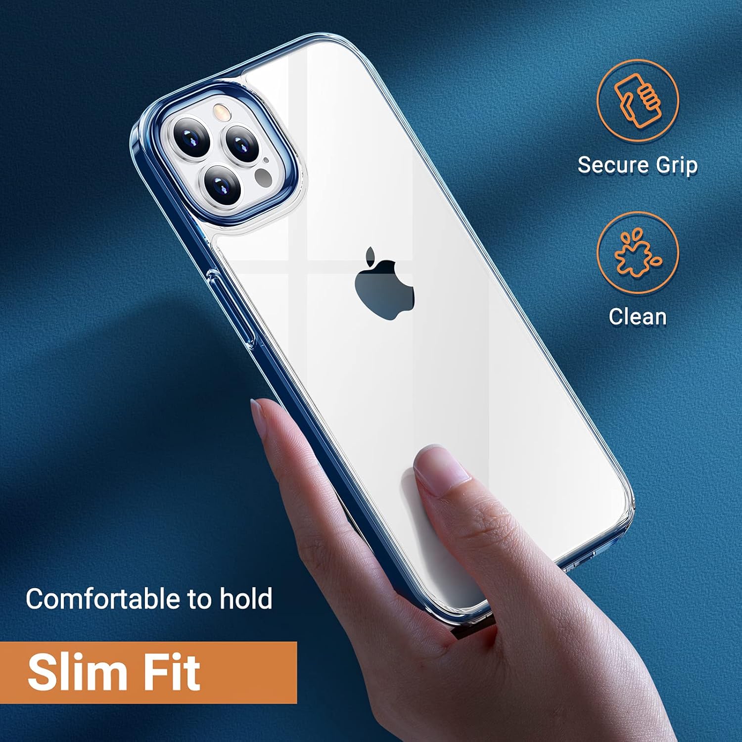 TORRAS Compatible for iPhone 12/iPhone 12 Pro Case, 8FT Military Grade Drop Protection Phone Case with Non-Newtonian Material Compatible for iPhone 12/12 Pro 6.1 Inch, [Patronus Series], Pacific Blue