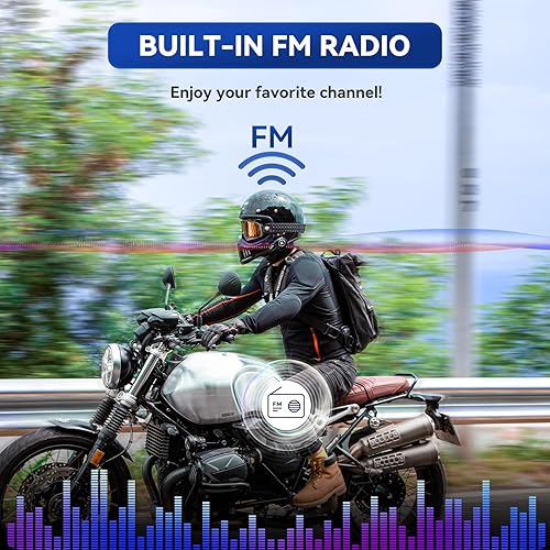 Miniatura 8 de LEXIN G2P - Auriculares Bluetooth para casco de motocicleta, sistemas de comunicación de intercomunicación de grupo, radio FM6