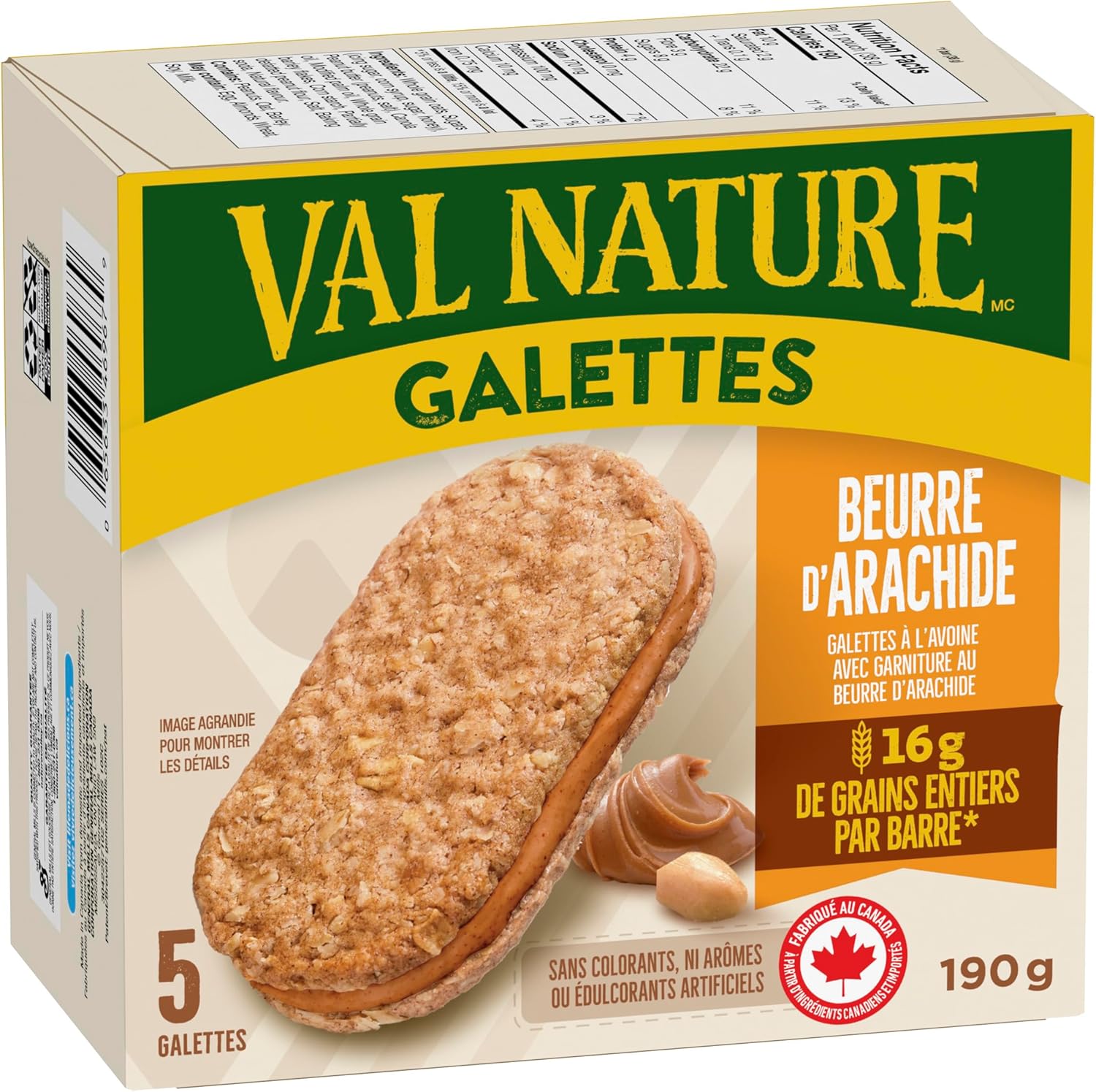 NATURE VALLEY Peanut Butter Biscuits, Snacks, Oat Biscuits with Peanut Butter Filling, No Artificial Colours, No Artificial Flavours, Pack of 5 - Image 9