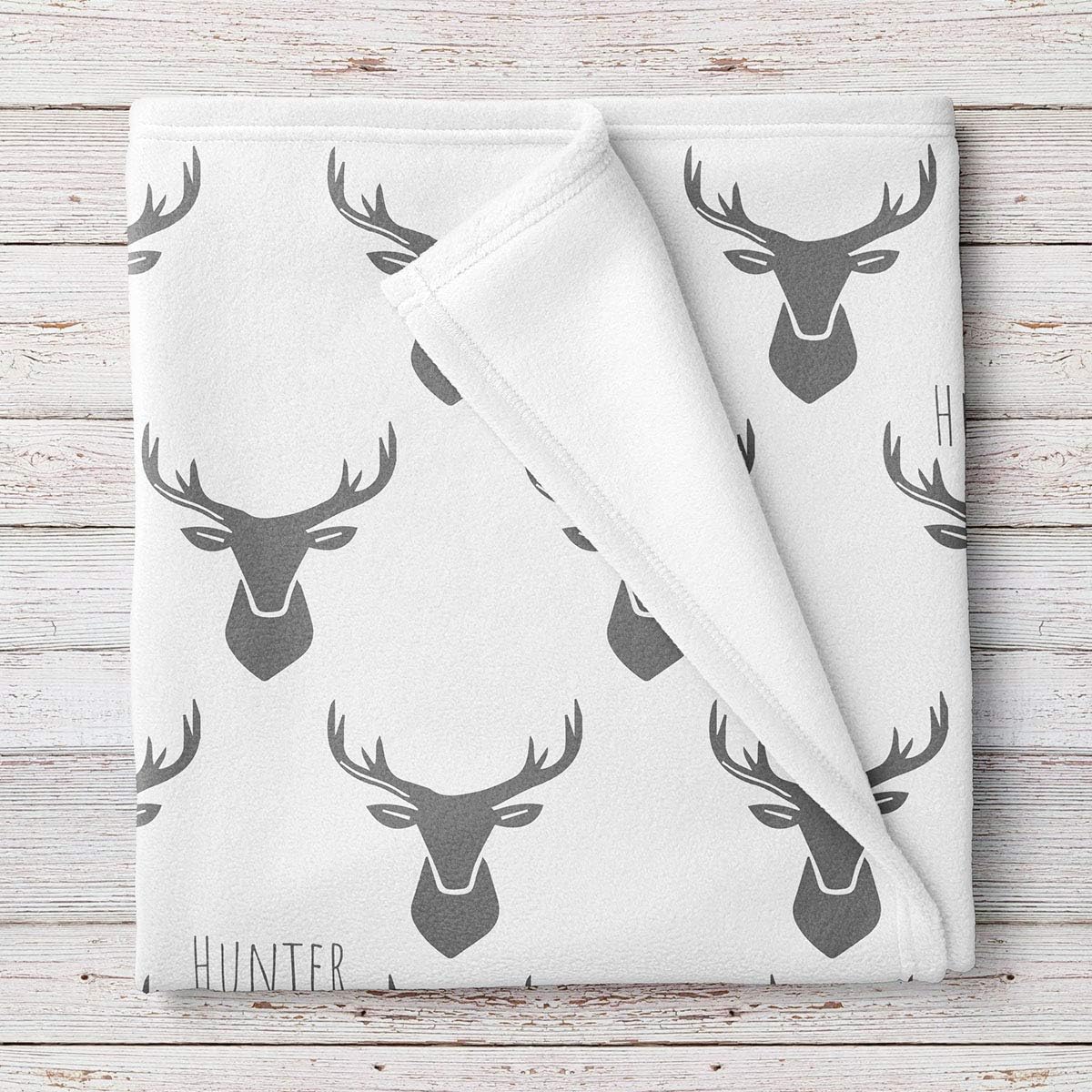 Personalized Deer Baby Blanket, Fleece