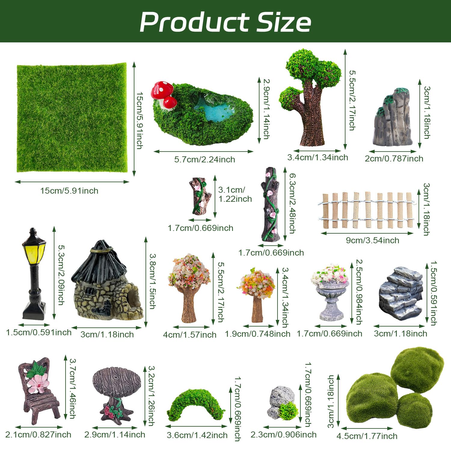 Set De 10 Mini Plantas Y Macetas Para Casa De Muñecas – Suculentas Y Césped En Resina, Ideales Para Decorar Escritorios Y Estanterías