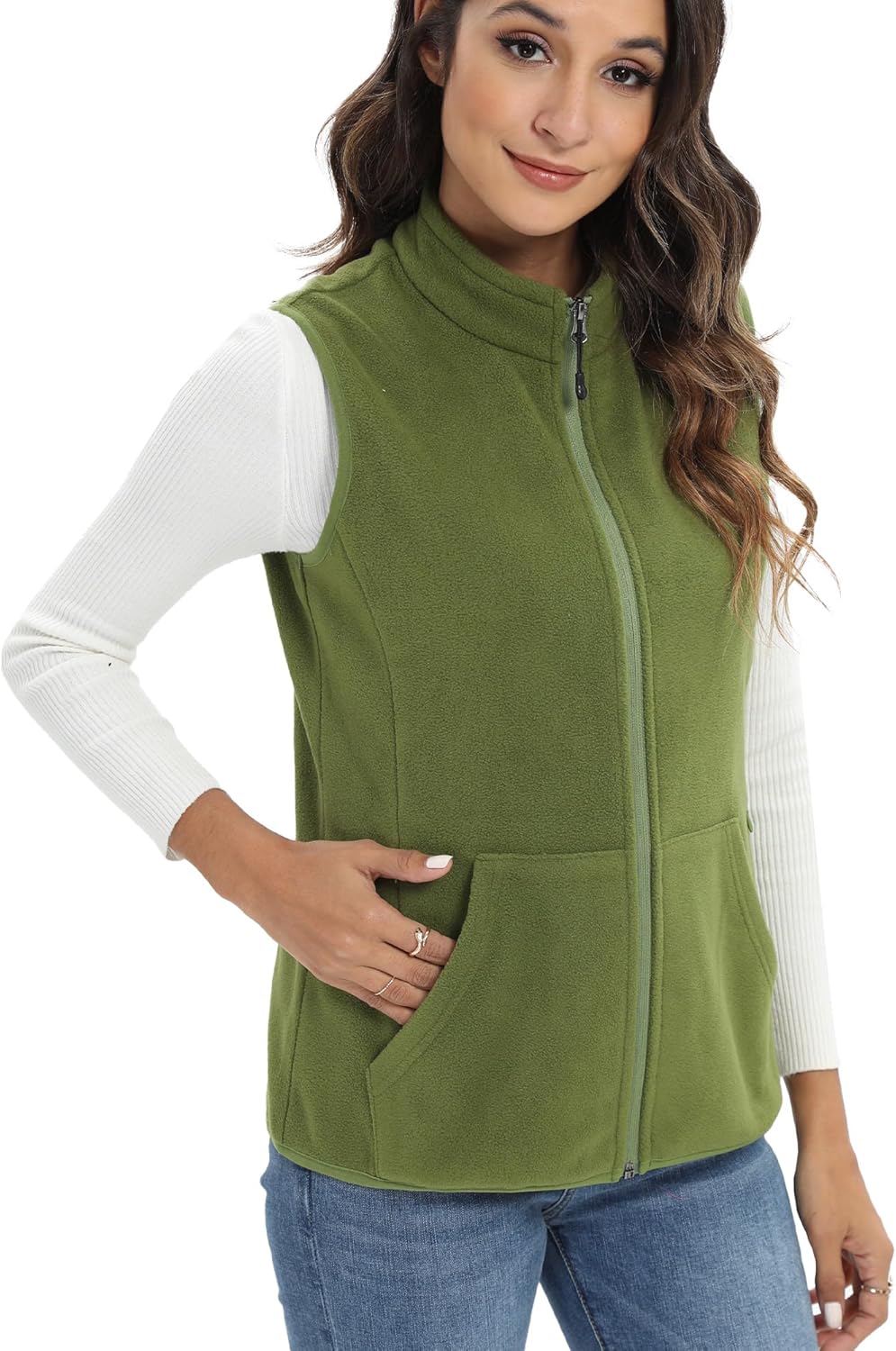 Xeoxarel Women's Fleece Vest with 6 Pockets (XS-2XL)