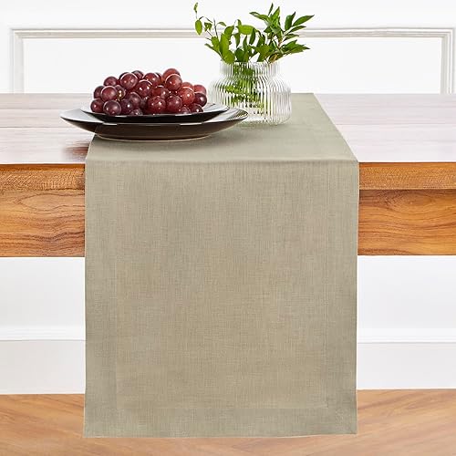 Solino Home Linen Table Runner 48 Inches - 100% Pure