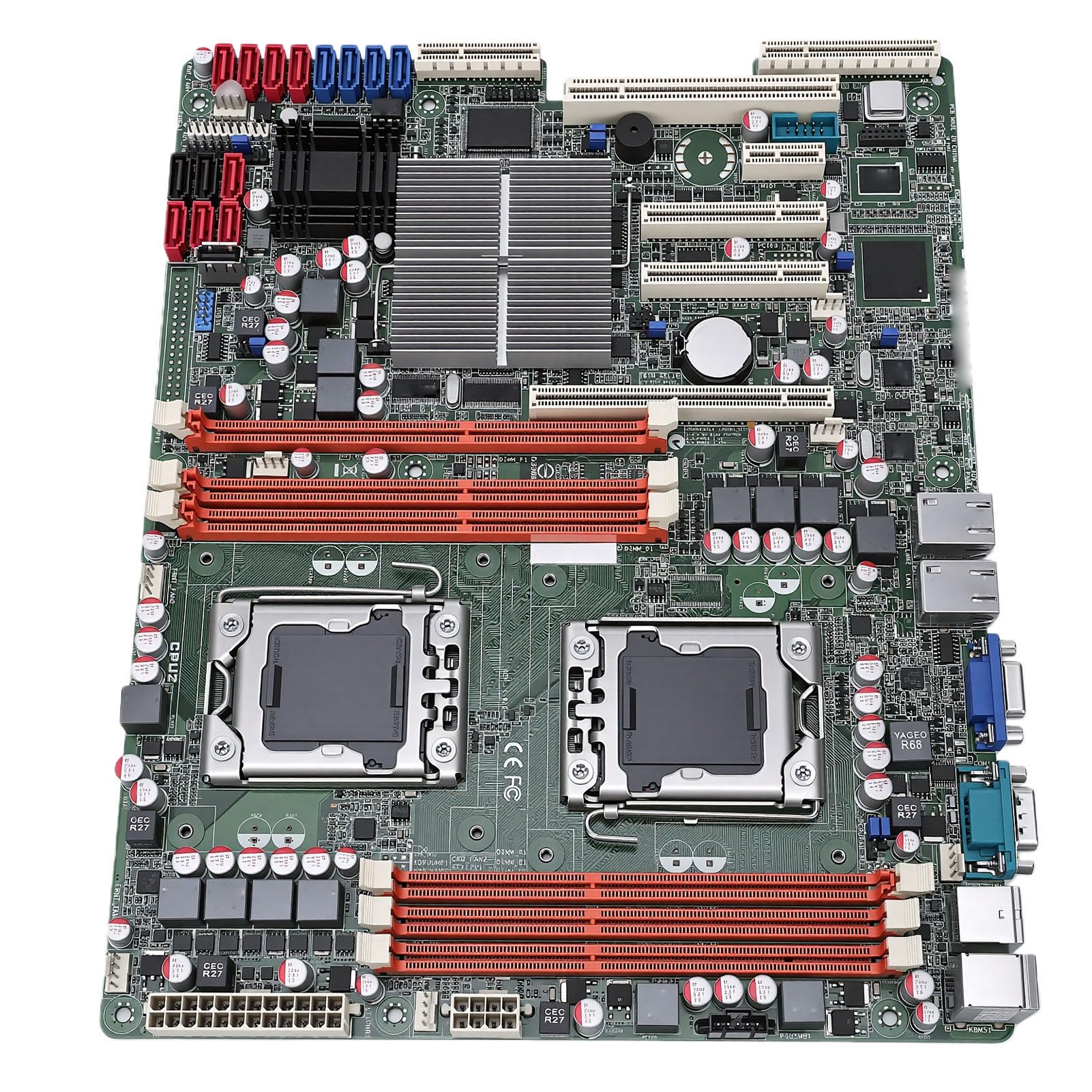 Płyta Główna do Gier ATX, Dwa Gniazda LGA 1366 Obsługujące Procesory z Serii 5500, Trzykanałowa pamięć DDR3 24 GB, do Wirtualizacji Zarządzanie Bazami Danych Nauka