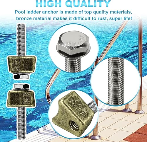 Miniatura 4 de Anclajes de escalera de piscina  PW-4C Perma-Socket Wedge Assy para perno de anclaje de bronce fundido PermaAjuste de 3 ", 4 " enchufes