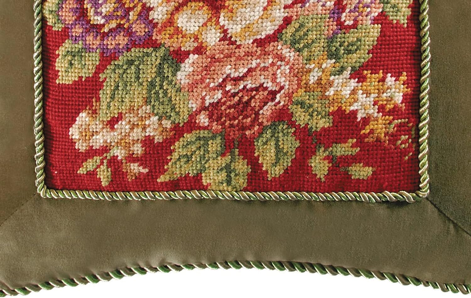 C&F Home Rossa Needlepoint Pillow 16" x 16" Red