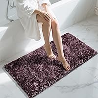 Vista 98 de Yimobra - Tapete de baño de felpilla de 55.1 x 24 pulgadas, microfibra gruesa, absorbente, extrasuave, antideslizante, lavable a máquina, para piso