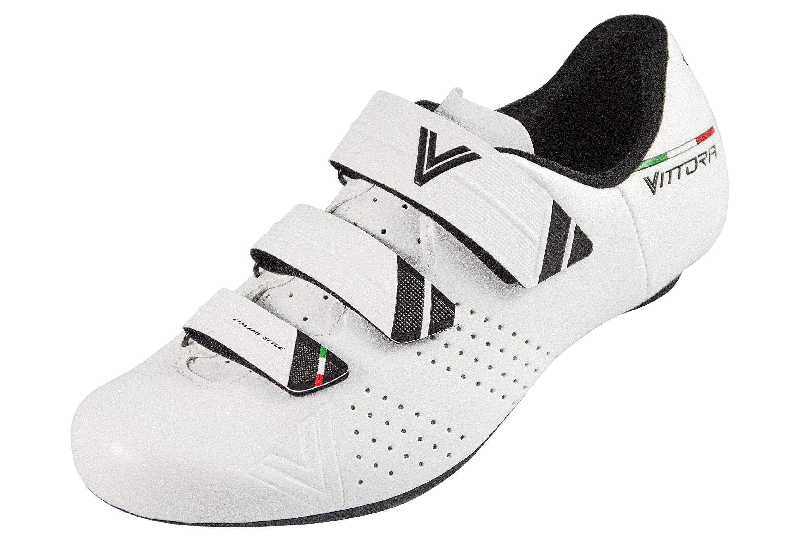 Vittoria Rapide Road Cycling Shoes (White, EU 38 ½)
