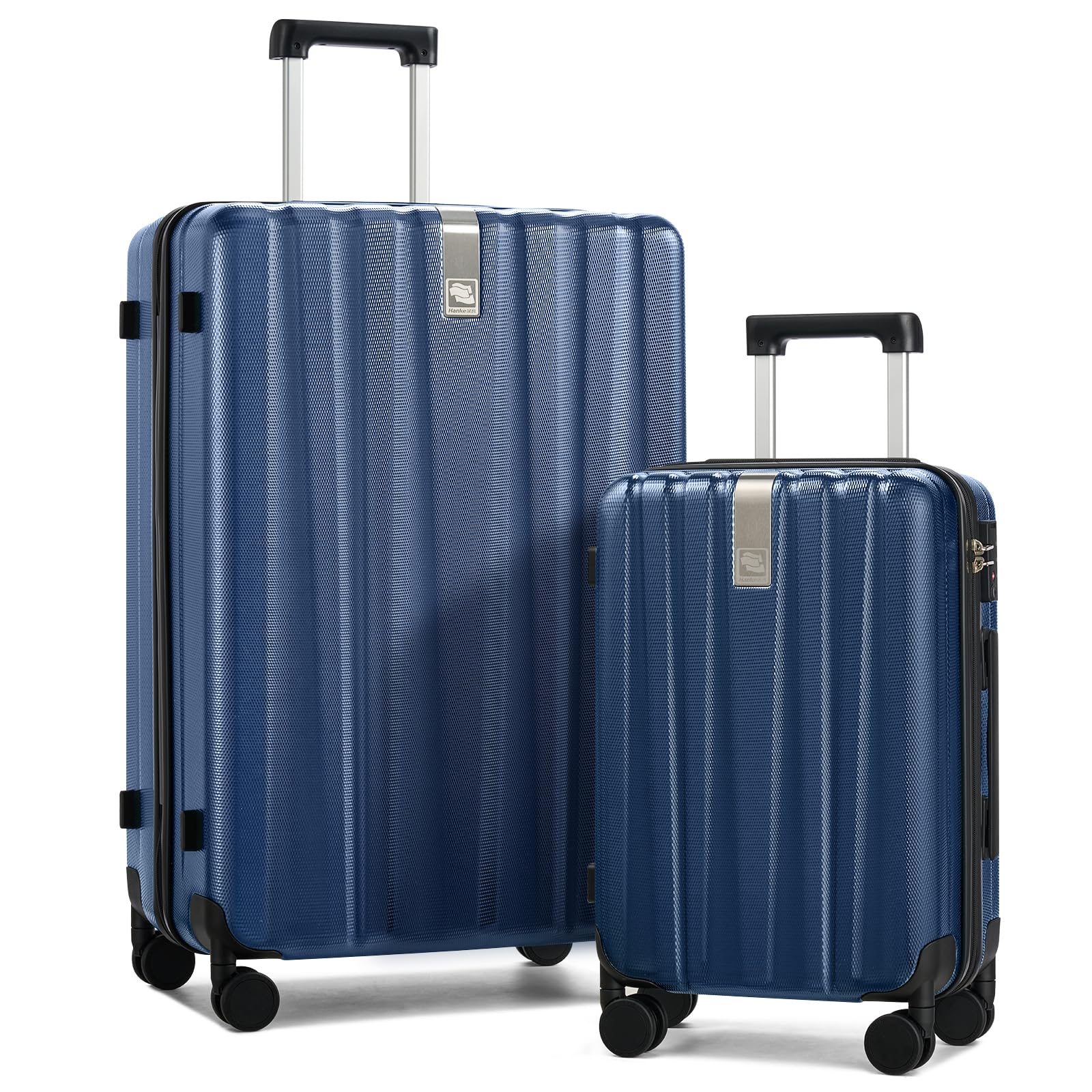 Hanke Hardshell Luggage Sets 2 Piece Extra Large Suitcases with Lock,28 Inch Luggage with Spinner Wheels, Travel Suitcase for Women Men 20 29Inch,Dark