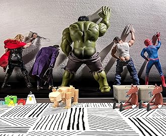 Custom Size Wall Murals，Interesting Superhero，Removable Peel and Stick Self-Adhesive Wall Murals Large Photo Wallpaper