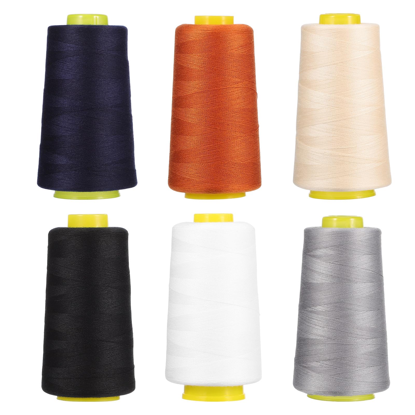Uonlytech Hilos para Bordar de Poliéster 6 Carretes Surtidos 3000 Yardas para Ropa y Manualidades Colores Duraderos