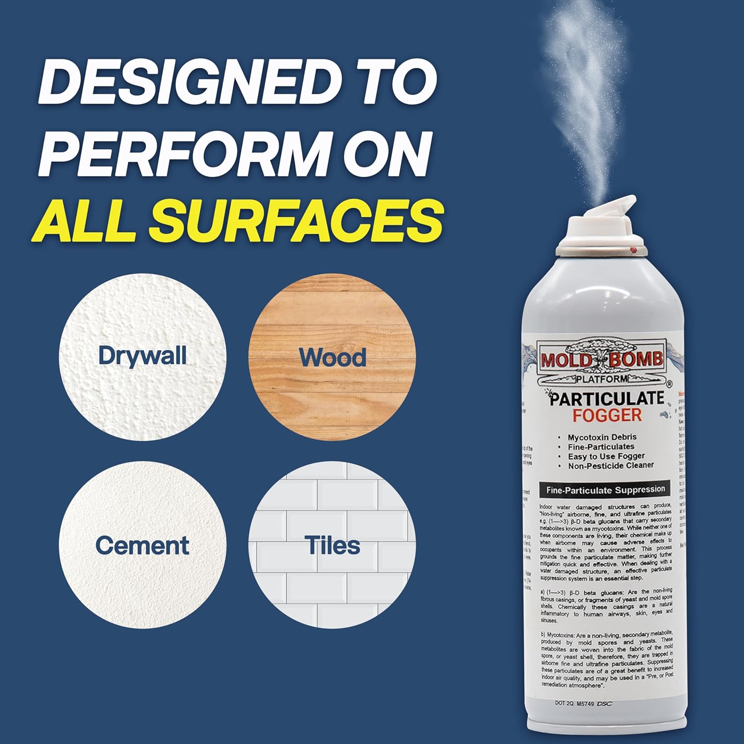 Mold Bomb Fogger – Mold Stain & Odor Fogger – Deep Penetrating Room Treatment for Affected Areas – DIY Cleanup Solution (6 Pack)