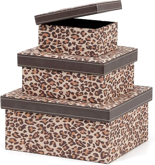 Amazon Ranslen 装飾収納ボックス 段ボール蓋付き 3個セット 思い出の品やおもちゃ 写真 思い出 クローゼット 保育園 オフィスや寝室の装飾 ヒョウ柄 インテリア オンライン通販 Amazon Ranslen 装飾収納ボックス 段ボール蓋付き 3個セット 思い出の品やおもちゃ 写真 思い出 クローゼット 保育園 オフィスや寝室の装飾 ヒョウ柄 インテリア オンライン通販