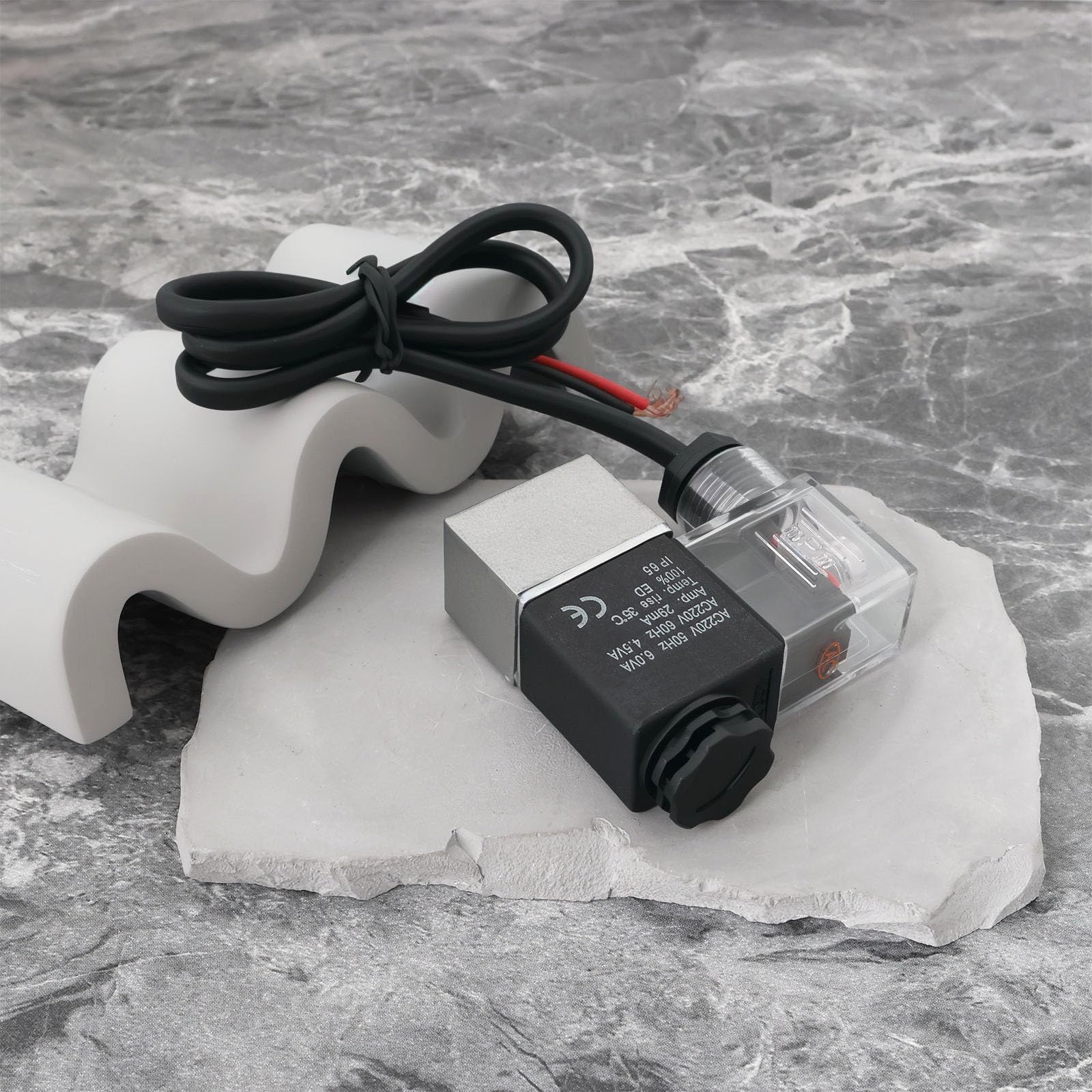 Lot de 2 électrovannes électriques pneumatiques pour compresseur d'air 220 V avec lumière