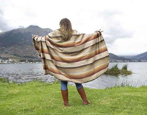 Miniatura 30 de Manta de alpaca hecha a mano de alta calidad Mantas de lana tamaño individual Manta de alpaca y algodón El mejor tamaño de manta de lana 64 x