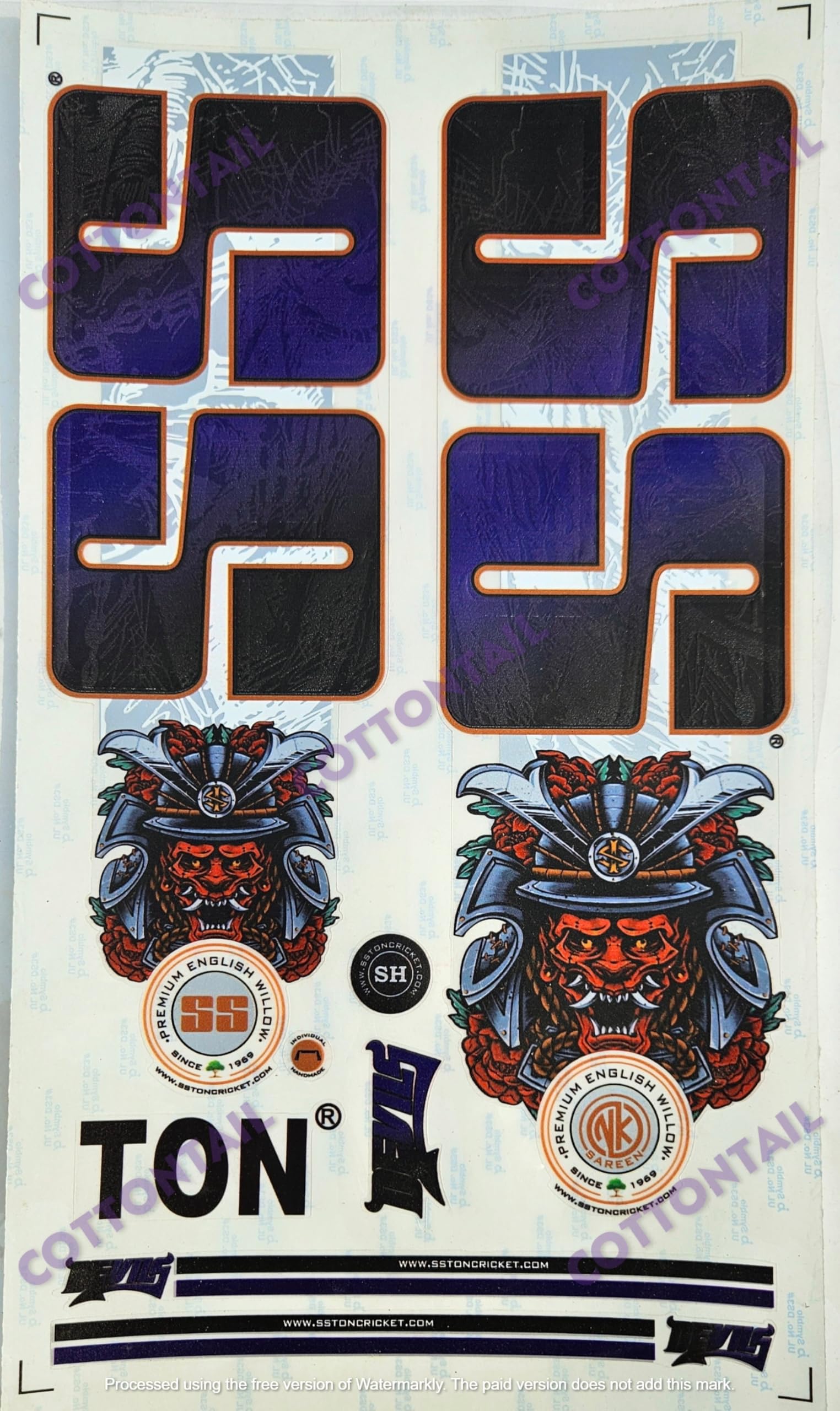 COTTONTAIL | 3D Digital DVL Edition | English Willow | Embossed Cricket Bat Sticker | Purple (B0D9QRF341) Amazon Price History, Amazon Price Tracker