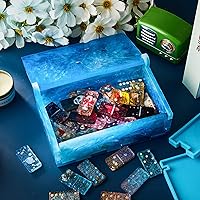 Vista 7 de Geiserailie Resin Mold Domino Storage Box Epoxy Mold Silicone Jewelry Storage Case Holder for DIY Jewelry case Home Decoration, Creating Your Own