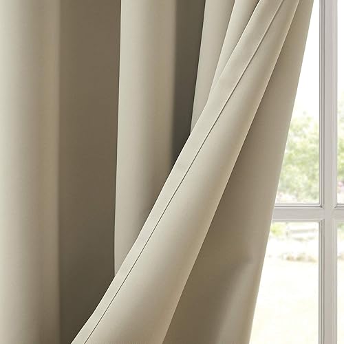 Miniatura 4 de Comfort Spaces Par de cortinas opacas con ojales en la parte superior, reducción de ruido, con aislamiento térmico de eficiencia energética, para