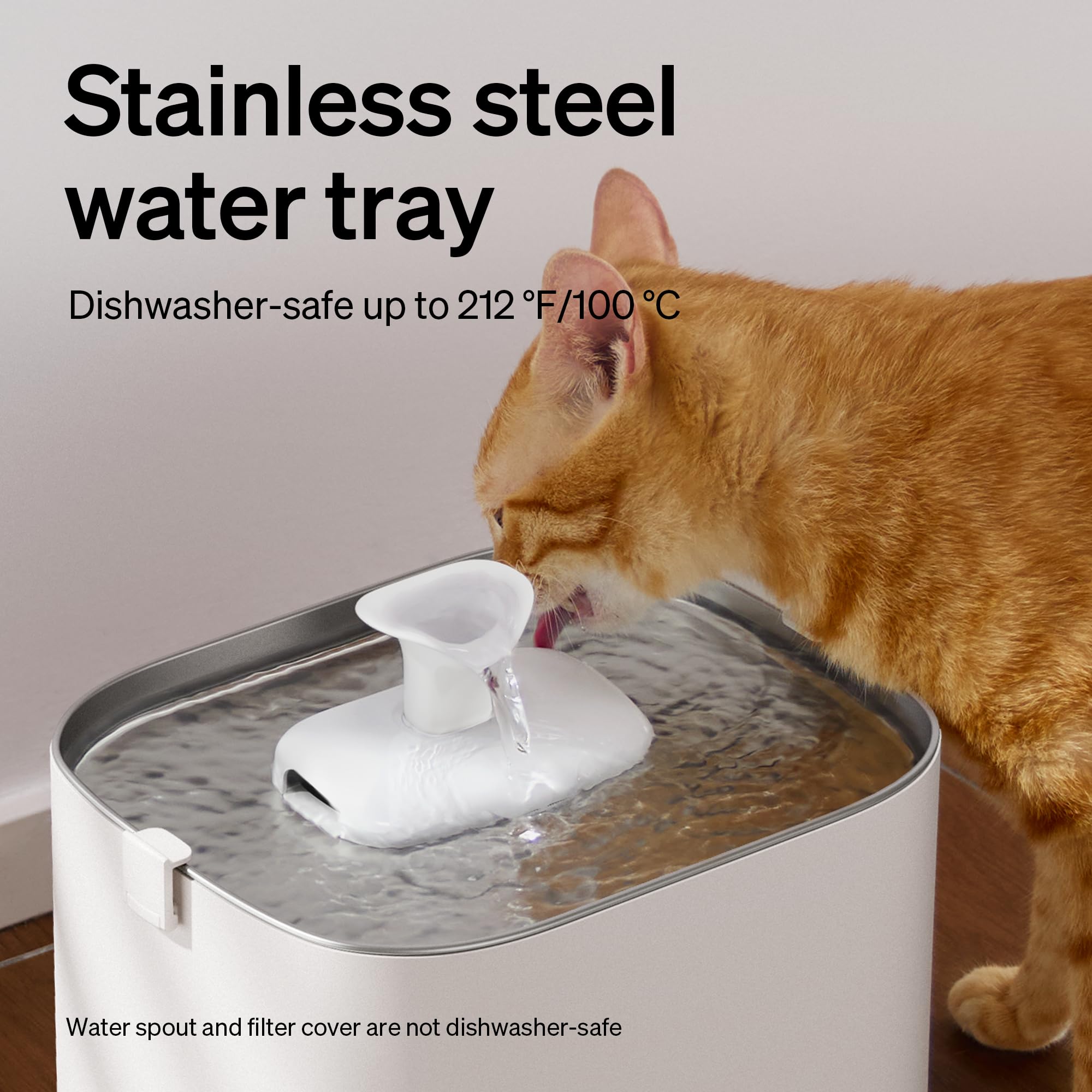 PETLIBRO Dockstream 2 Smart Cat Water Fountain - Real-Time Hydration Tracking, Wi-Fi App Insights, Mains Powered (White, Fountain-3L) - Image 3